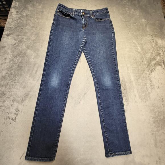 Levi's Jeans Womens 31 Blue Demi Curve Stretch Slim Straight W31 L32 Denim - Picture 1 of 11
